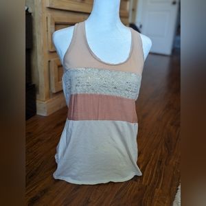 Express- small gold sequin detail stripes top